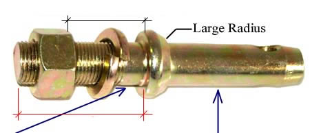 B198: 22MM CAT 1 Implement Mounting Pin